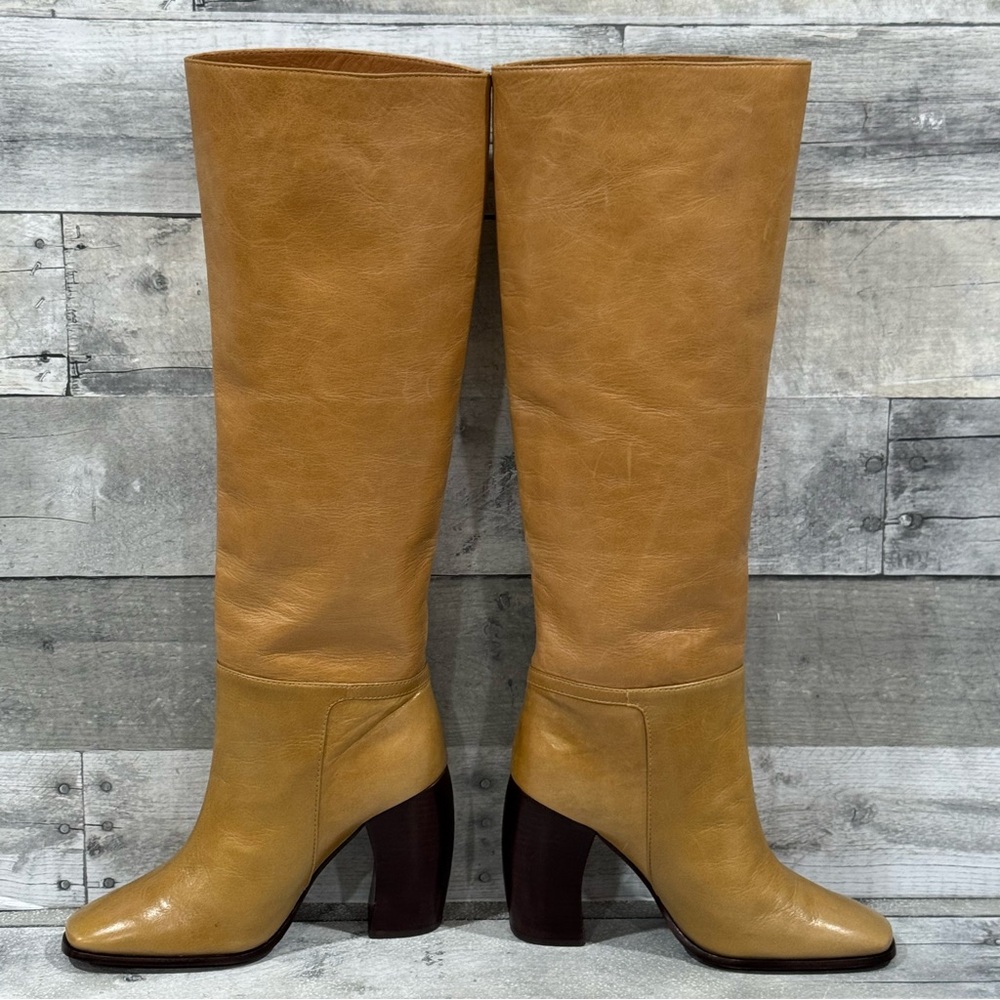 TORY BURCH Banana Heel Boot - Butterscotch - Size - 6 - Picture 7 of 16